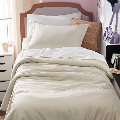 Bedsure fitted sheet pulled over mattress demonstrating deep 14-inch pocket fit