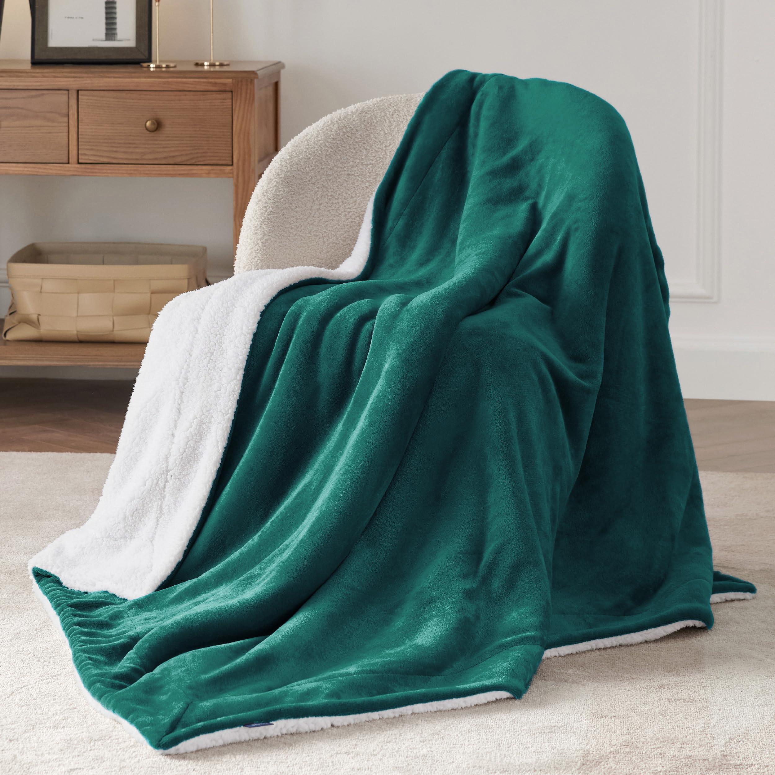 Bedsure velvety flannel surface detail providing smooth comfort and touch