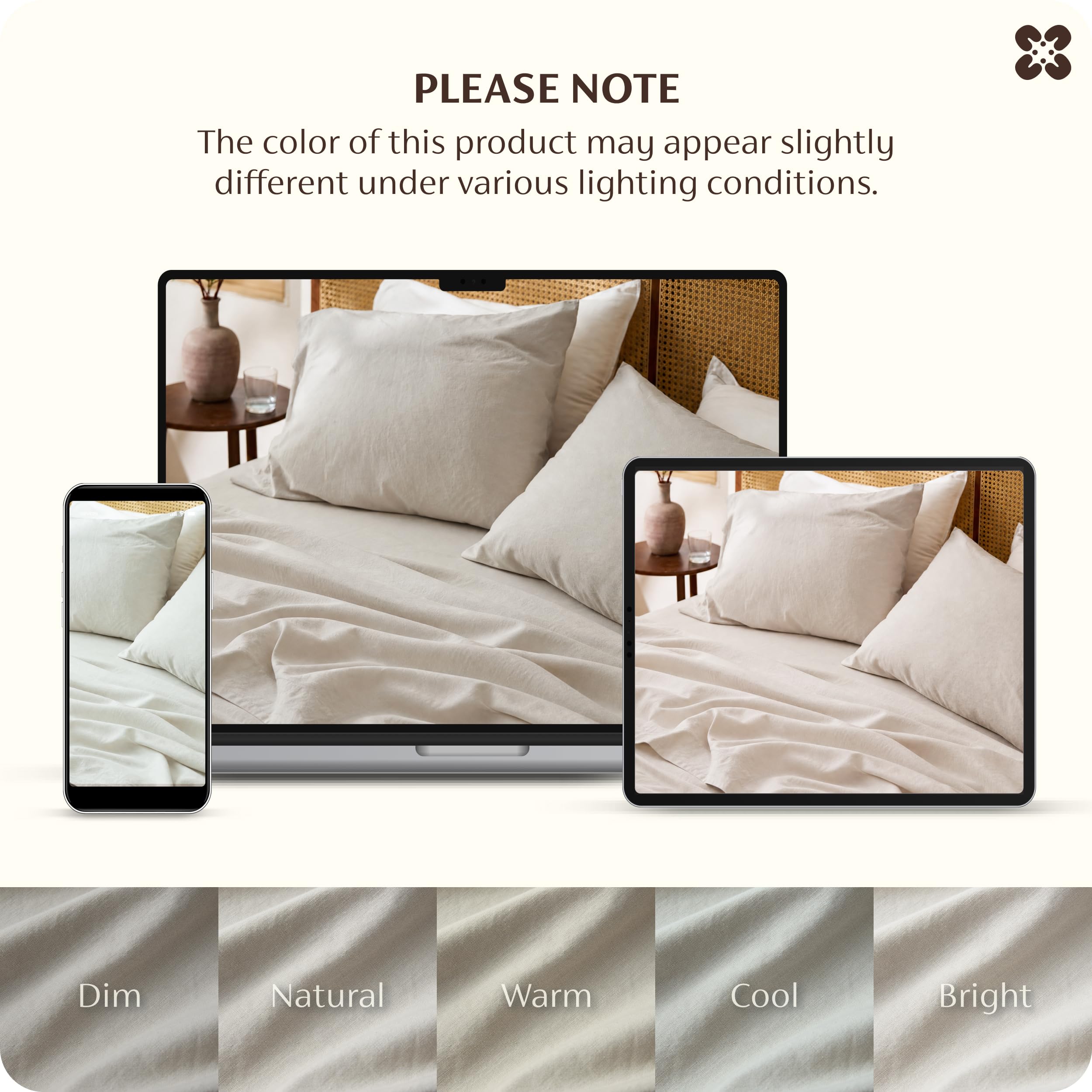 Bedsure flat sheet laid flat showing relaxed drape and easy tuck benefit