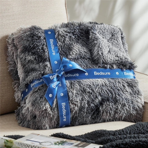 Bedsure neatly folded blanket illustrating easy storage and portability