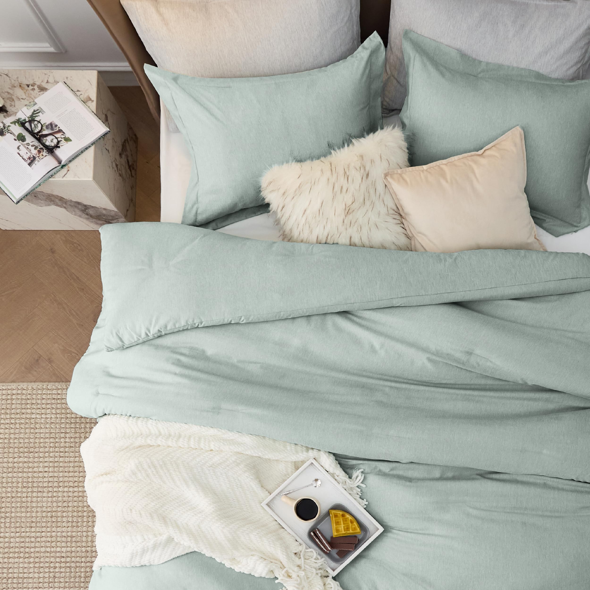 Bedsure folded comforter shows compact storage and easy handling benefit