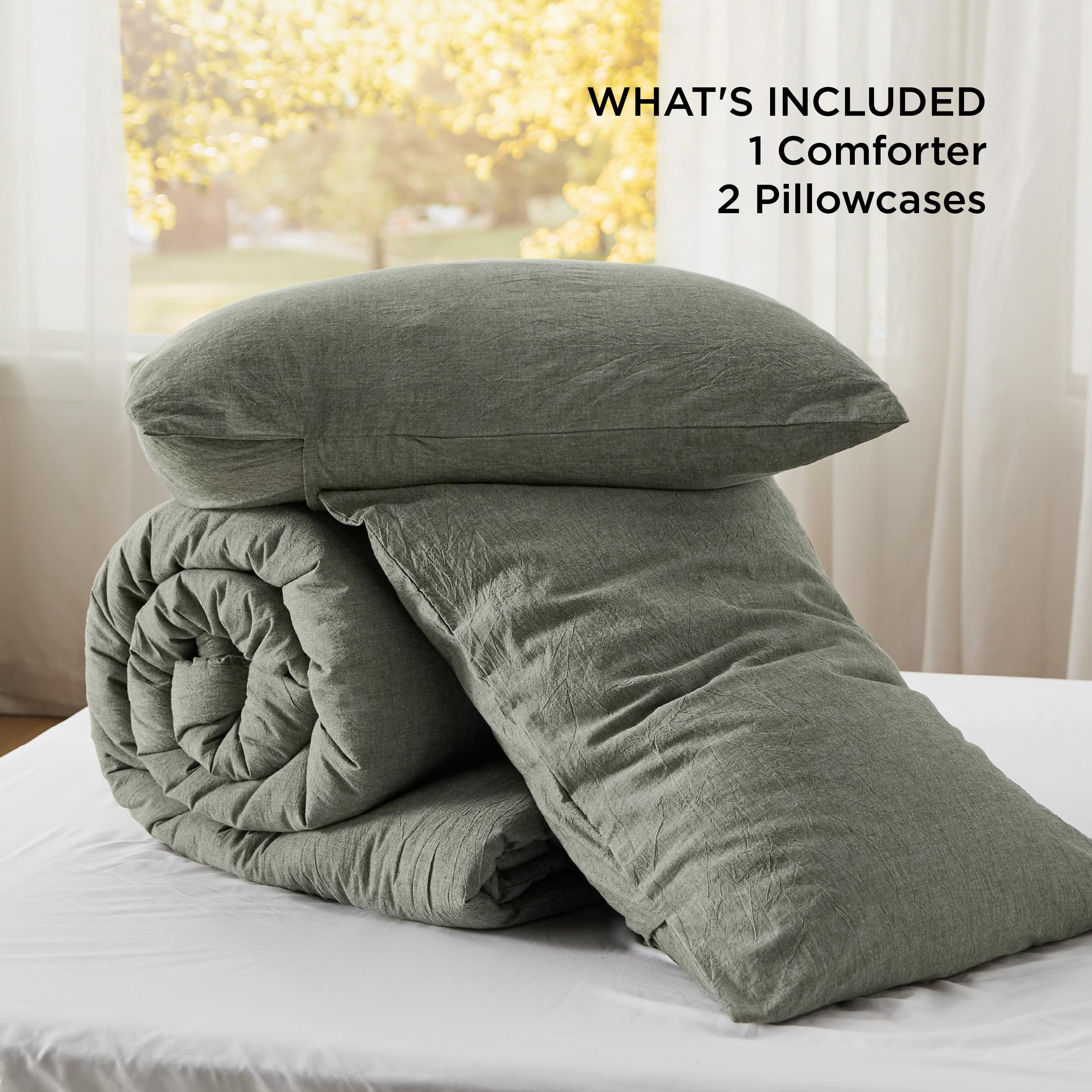 Bedsure folded comforter in packaging for easy storage