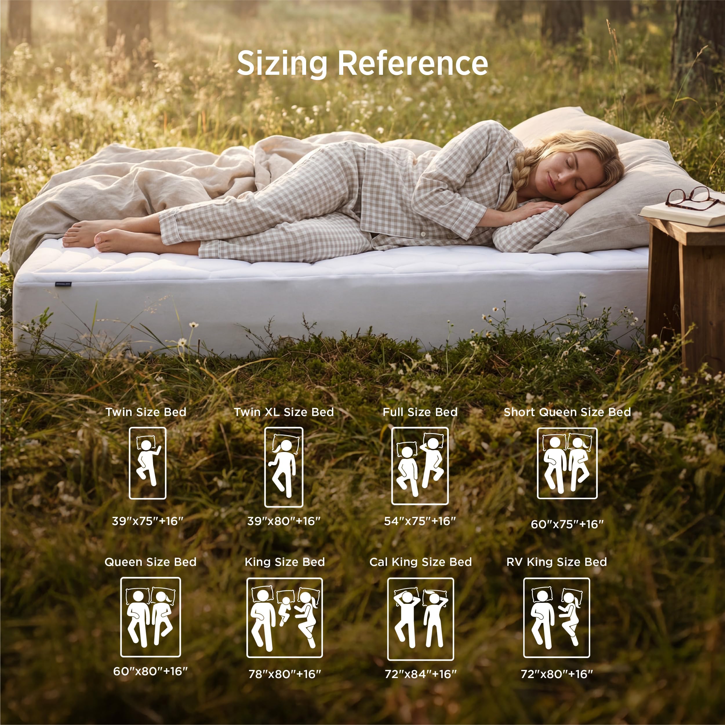 Bedsure folded mattress pad ready for storage or travel convenience
