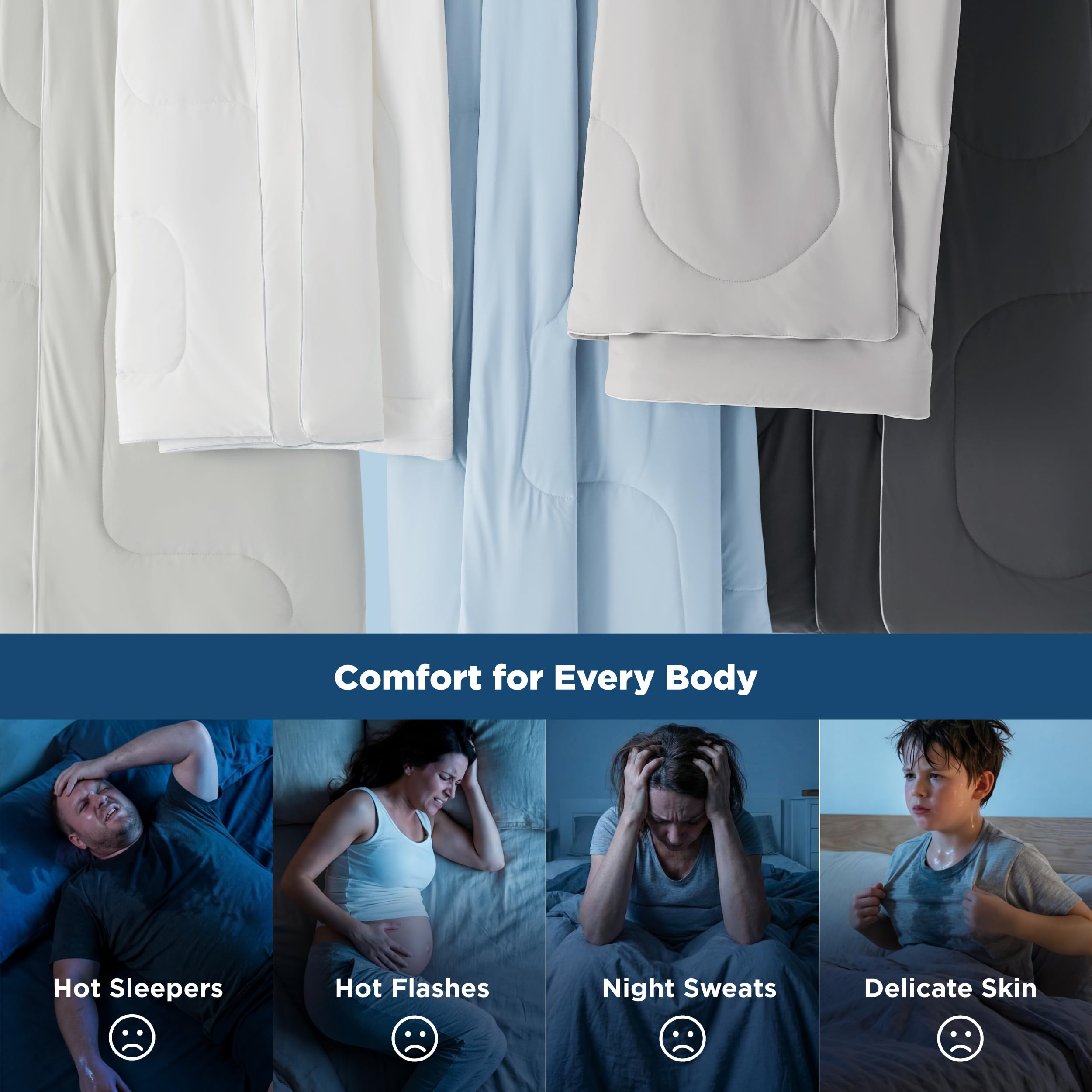 Bedsure folded neat stack showing compact storage and travel convenience