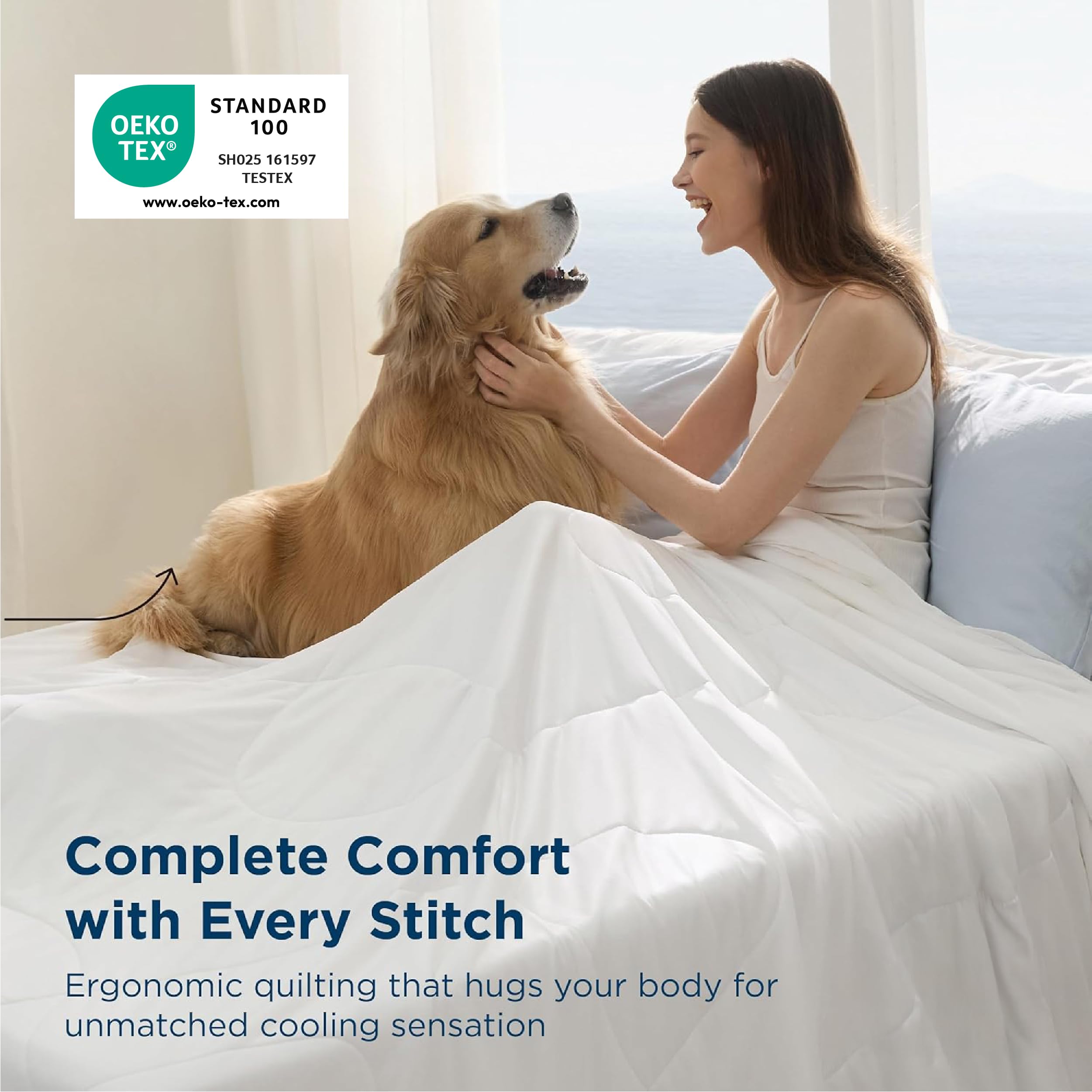 Bedsure folded on chair showing size and compact storage convenience