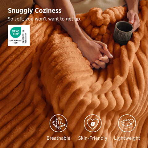 Bedsure folded on shelf showing neat storage and quick-access convenience