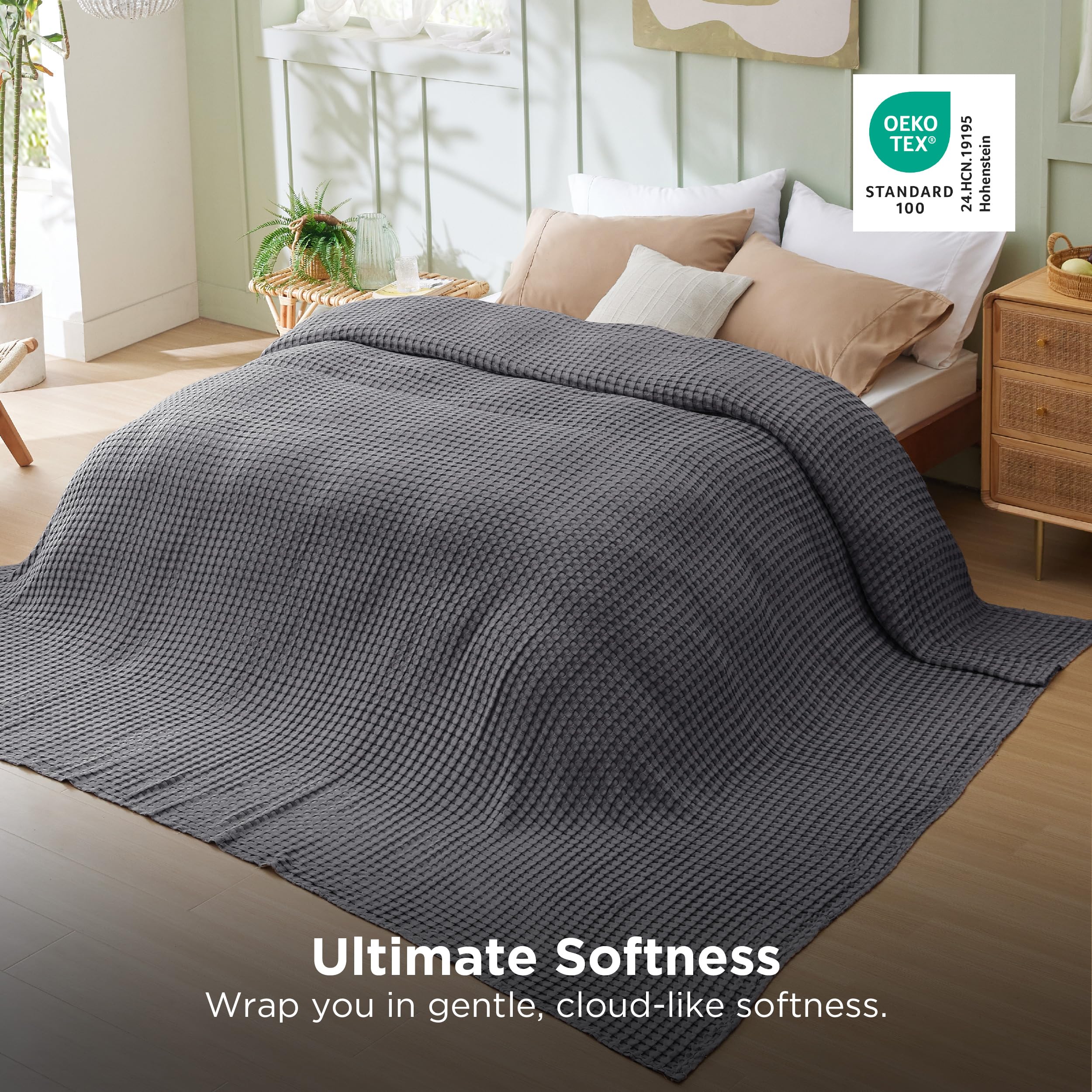 Bedsure folded oversized blanket shows scale and layering convenience