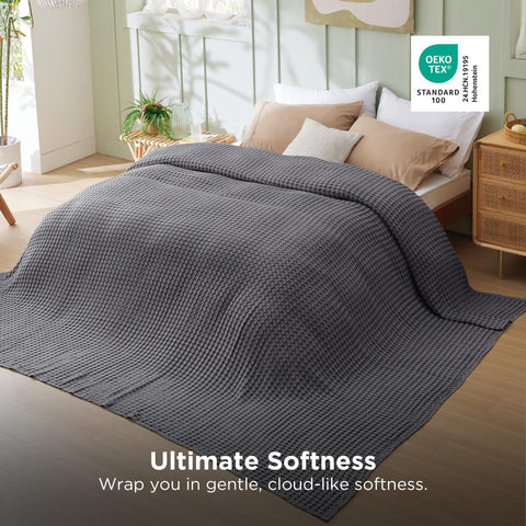 Bedsure folded oversized blanket shows scale and layering convenience