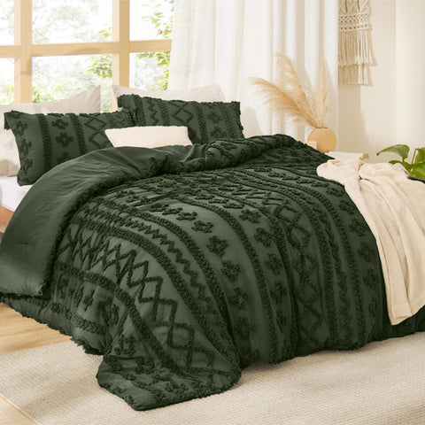 Bedsure folded comforter set in closet showing compact storage and easy care