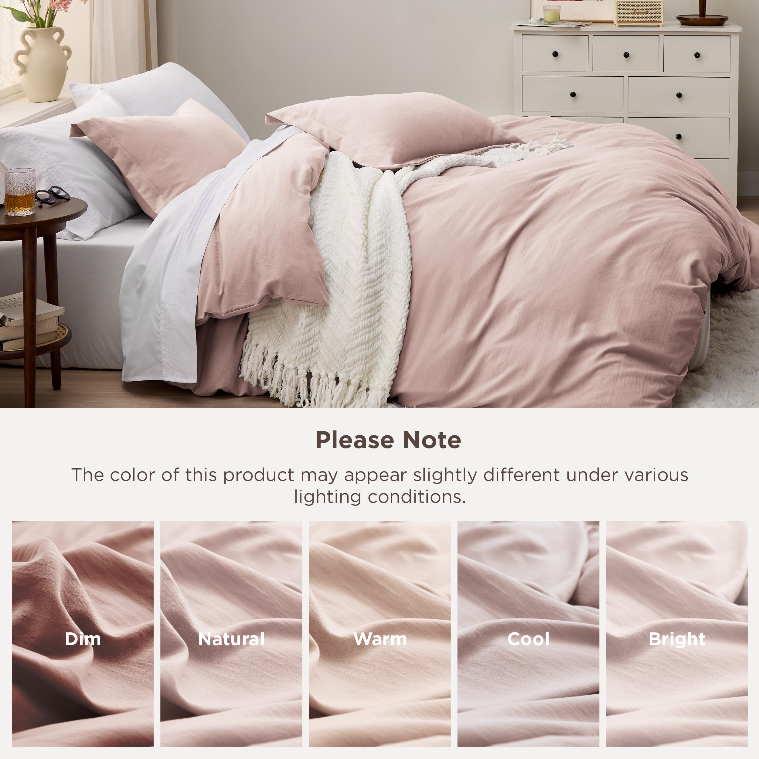 Bedsure neatly folded set in packaging showing included pieces and ready-to-store convenience