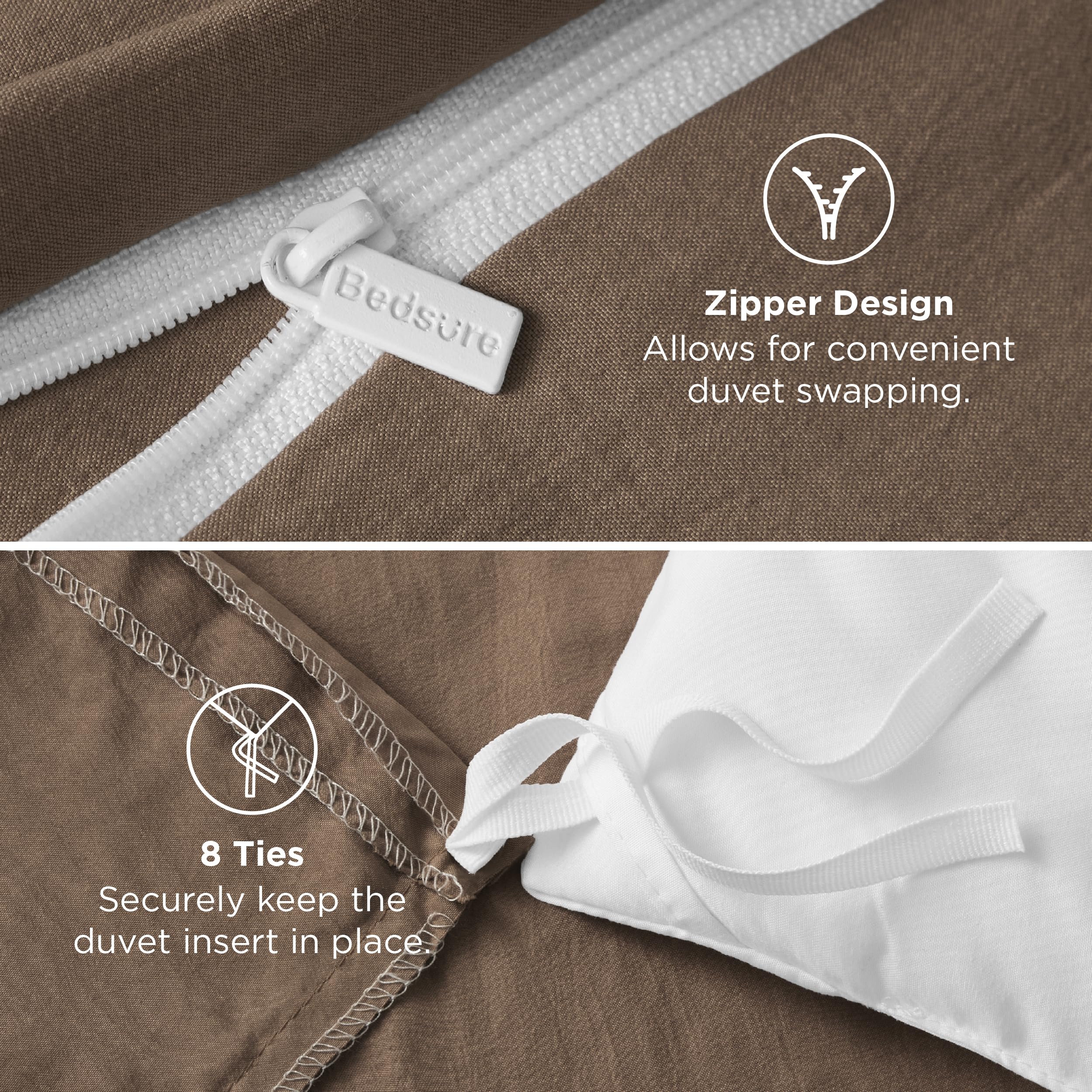 Bedsure folded set in packaging showing compact storage and gift-ready convenience