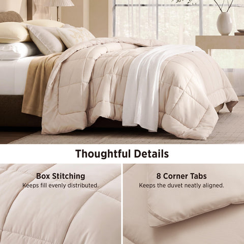 Bedsure folded storage and thickness illustrating easy packing and travel