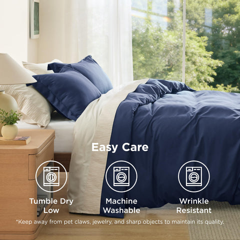 Bedsure neatly folded set demonstrating easy storage and travel-ready
