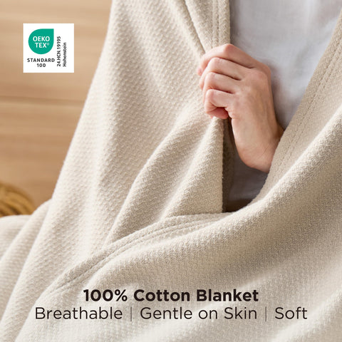 Bedsure folded storage shot showing compact blanket ready to pack