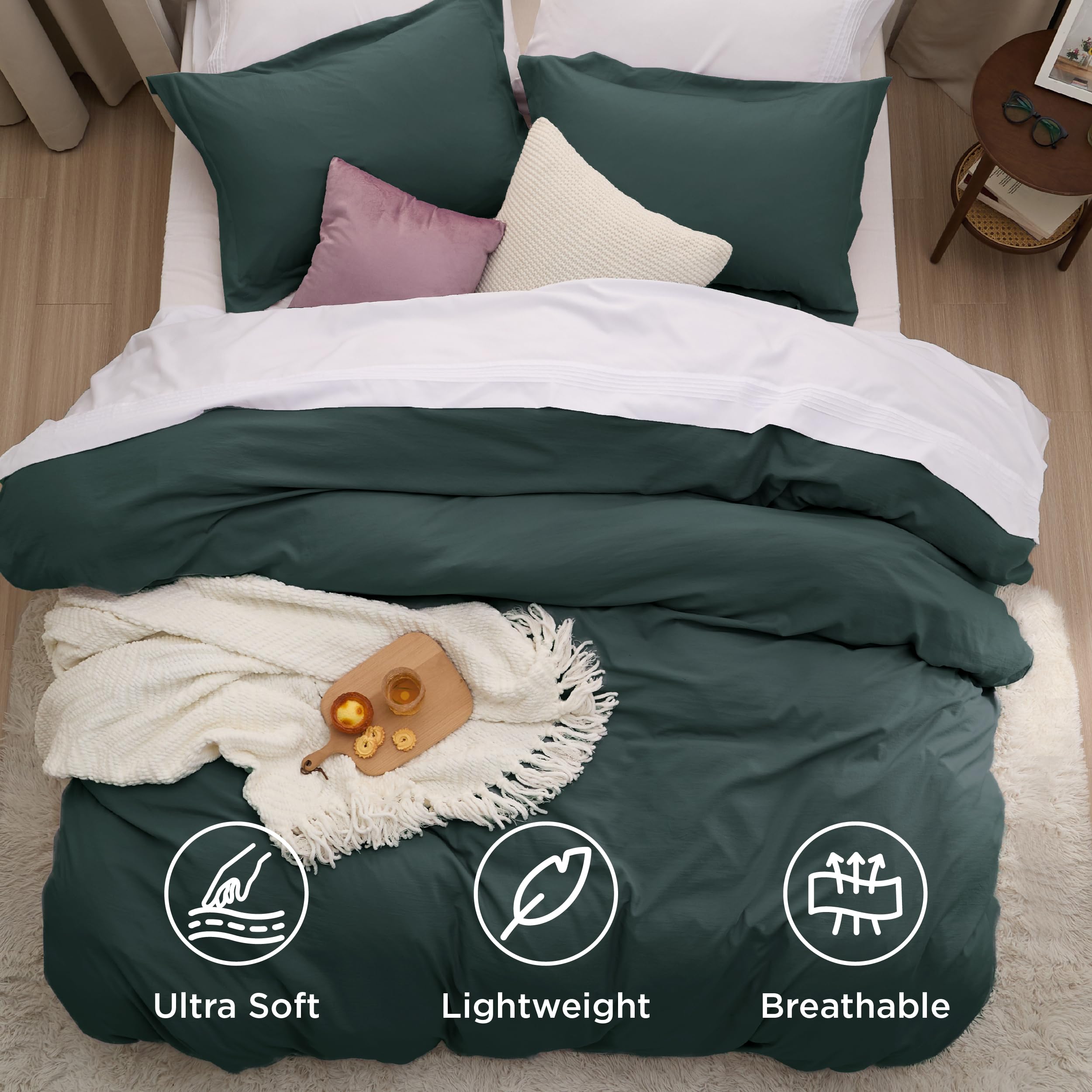 Bedsure interior corner ties preventing fill shifting and bunching