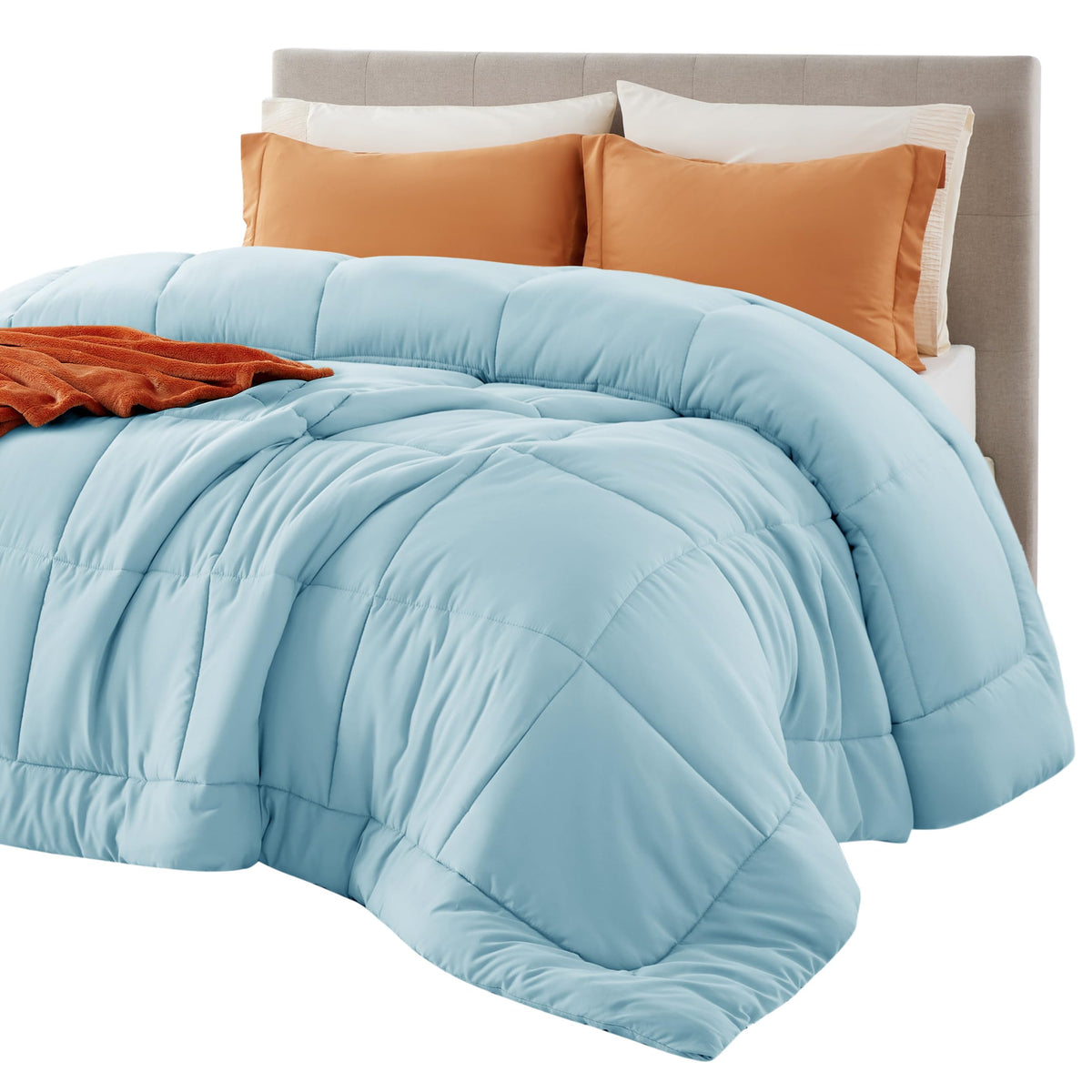 Bedsure front packaging showing queen comforter and calming color benefits