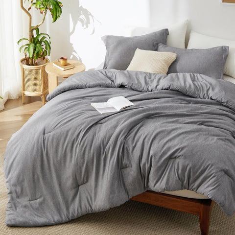 Bedsure comforter front view showing full-size coverage and cozy appeal