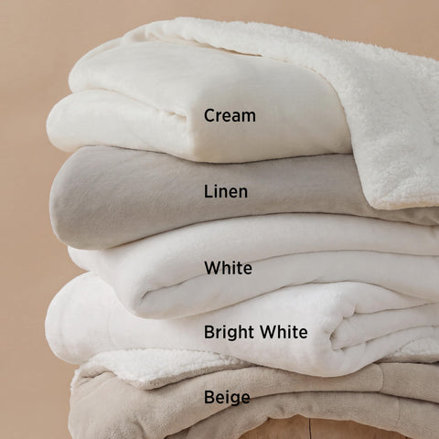Bedsure GentleSoft in living room on couch with person hugging for relaxing comfort