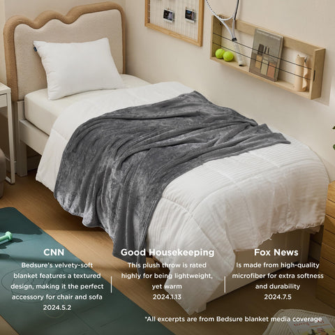 Bedsure GentleSoft edge stitching detail demonstrating durable seams for long-lasting use