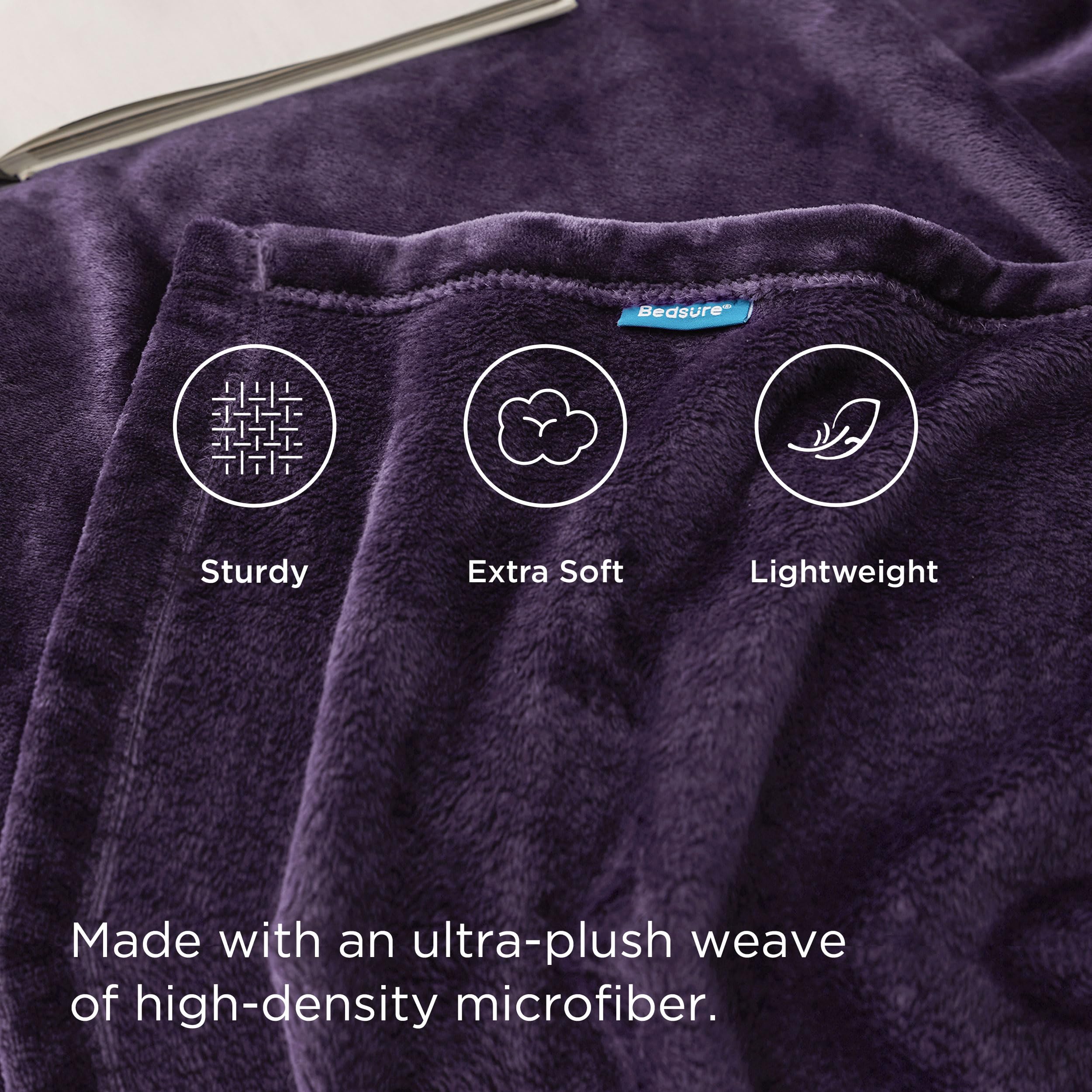Bedsure GentleSoft reinforced seam detail showing durability and fade resistance