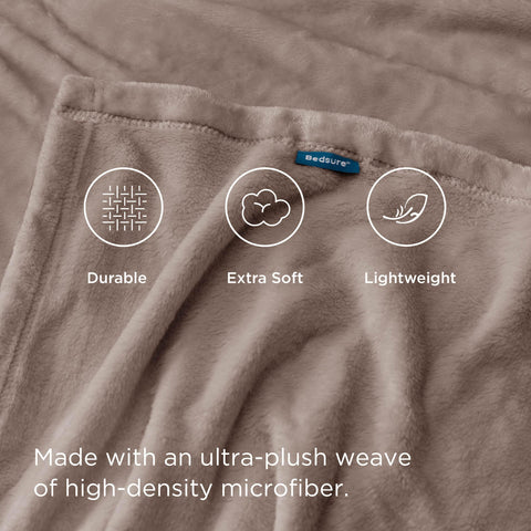 Bedsure GentleSoft neatly folded to show compact storage and easy packing