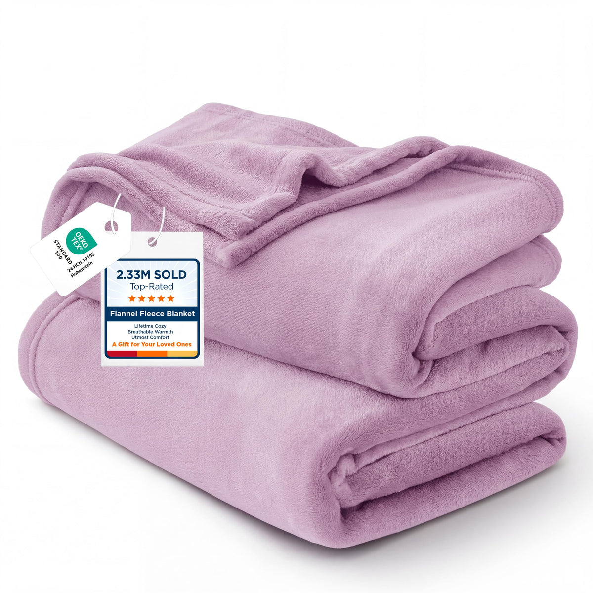 Bedsure GentleSoft front packaging showing light purple blanket and gifting appeal