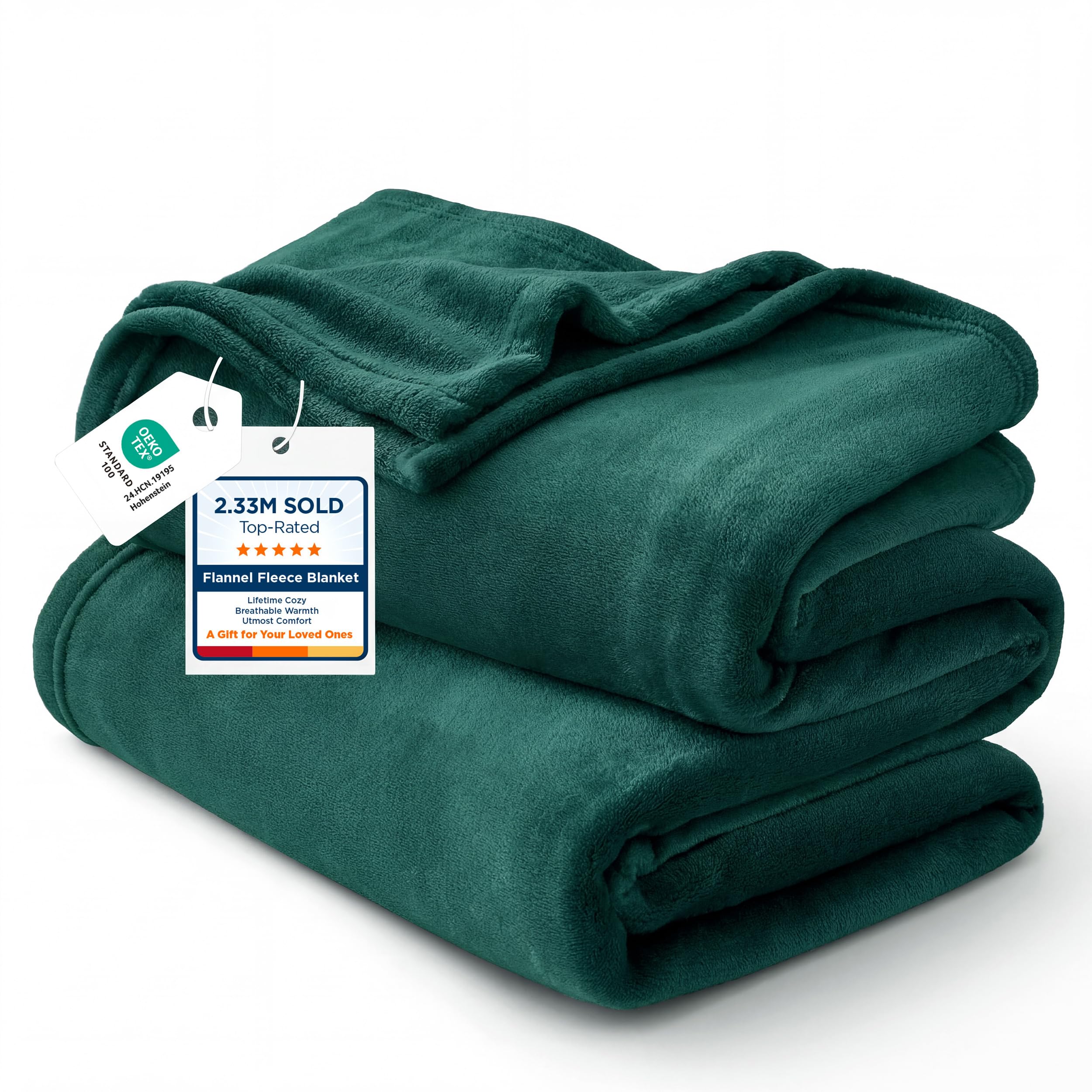 Bedsure GentleSoft front view emerald shows plush blanket and color for cozy rooms