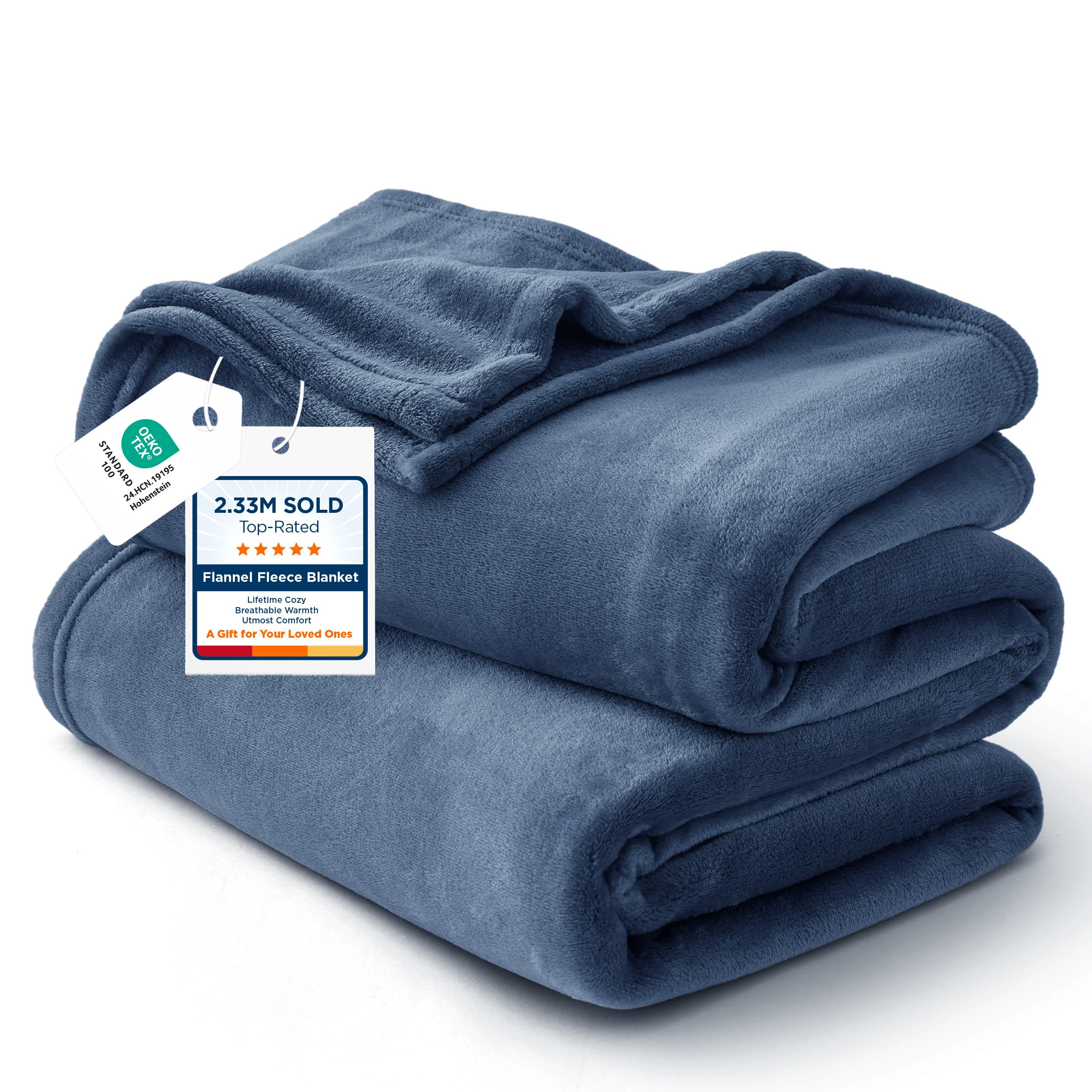 Bedsure gentleSoft front view showing full king blanket, cozy coverage benefit