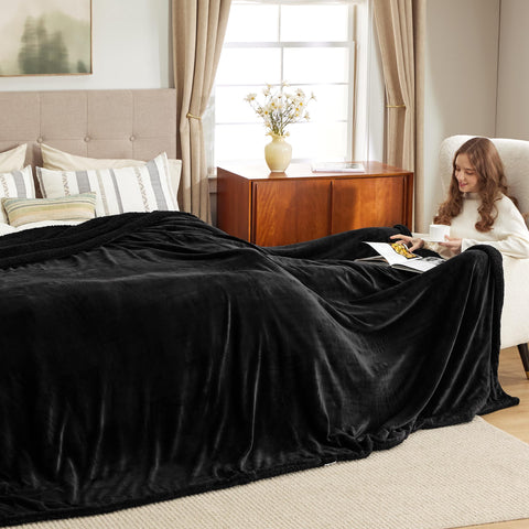 Bedsure gentleSoft draped on a California king bed for full coverage benefit