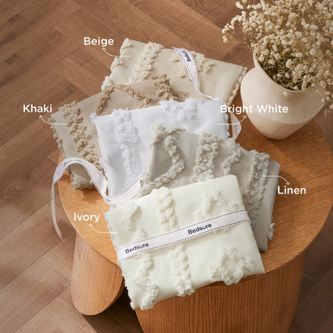 Bedsure GentleSoft jacquard texture detail showing soft surface and quiet comfort