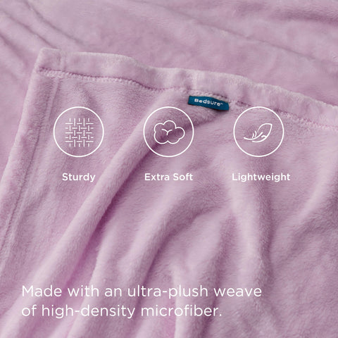 Bedsure GentleSoft close-up of microfiber pile emphasizing soft texture