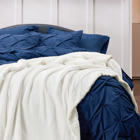 Bedsure GentleSoft draped over a queen bed showing full coverage and tidy look
