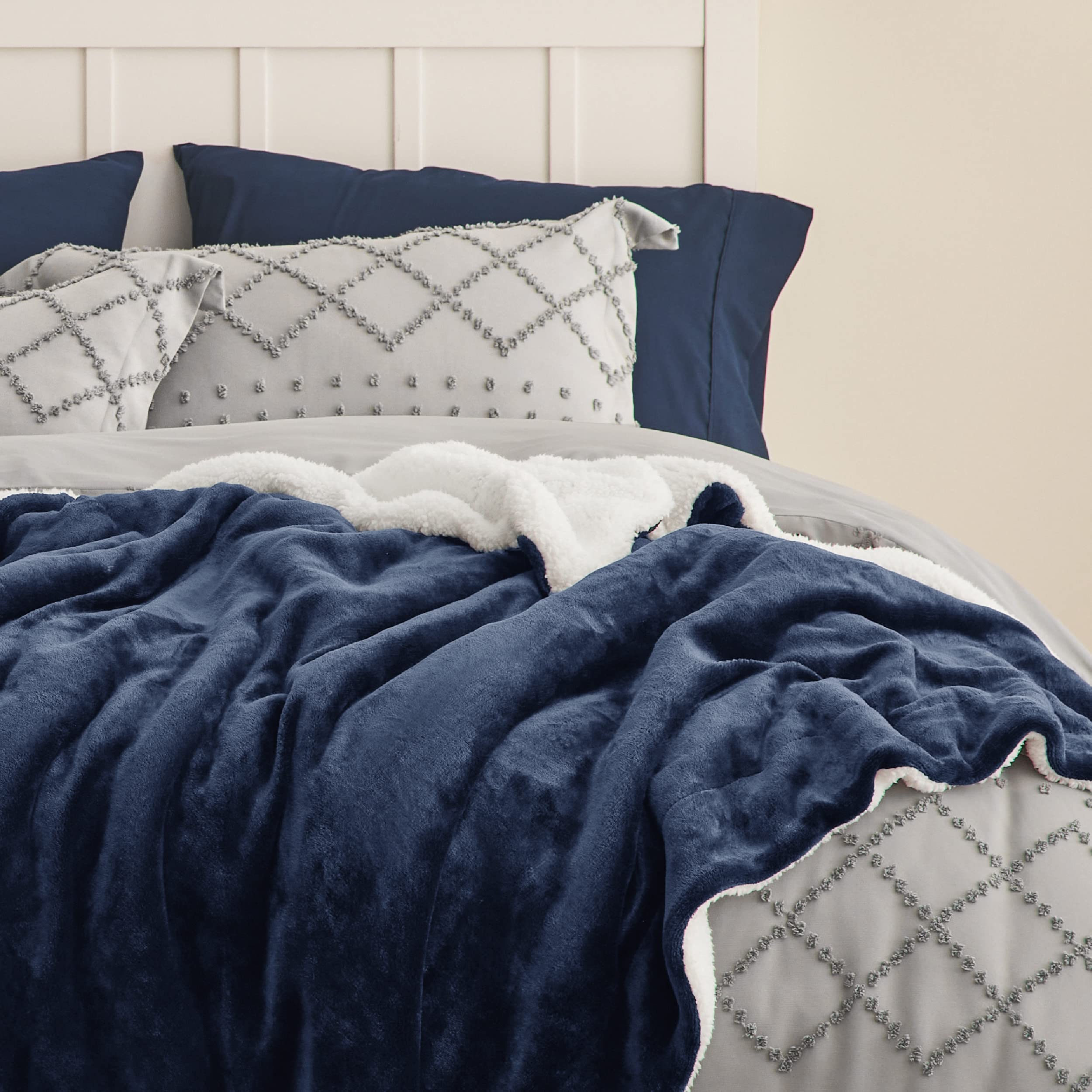 Bedsure blanket spread on queen bed providing full coverage