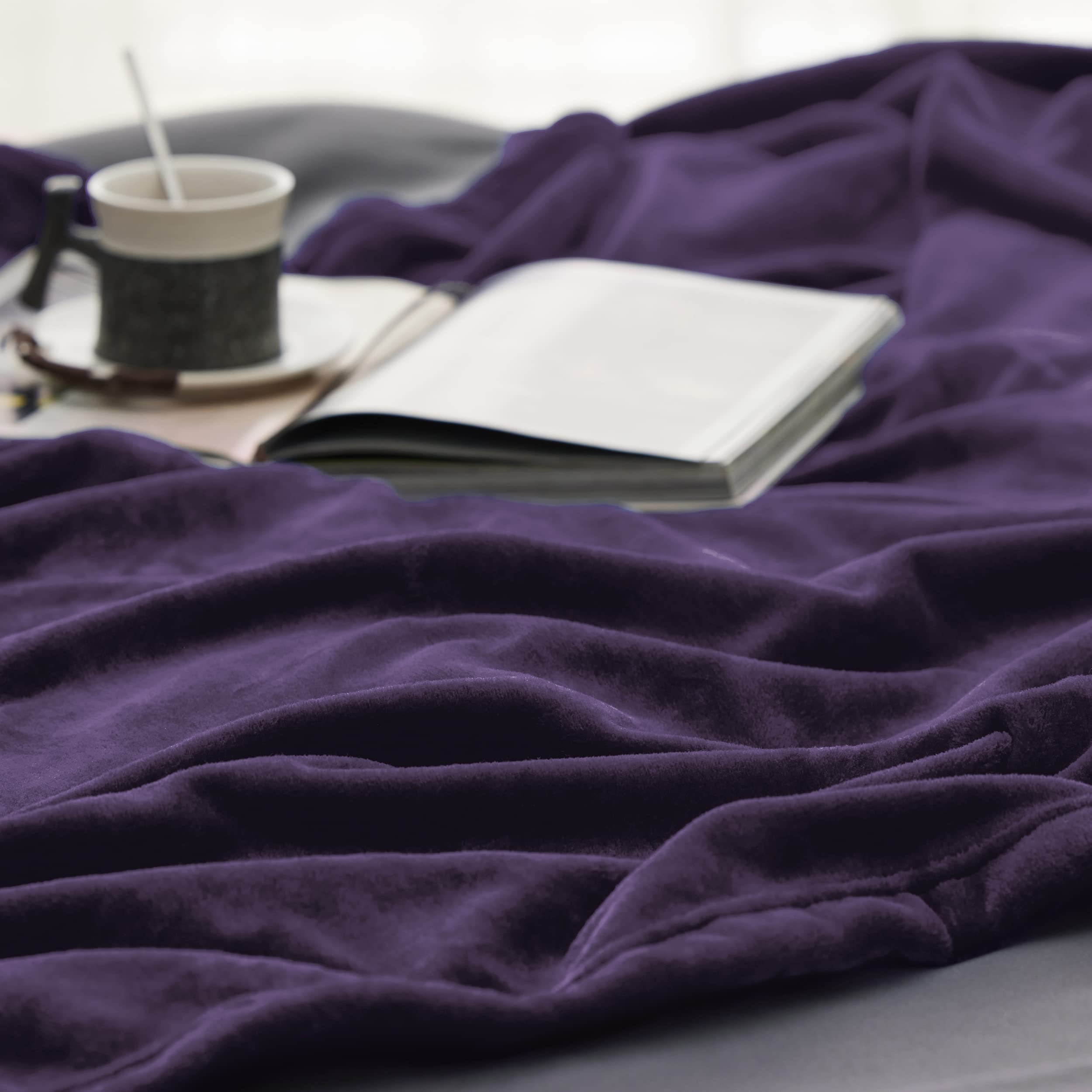 Bedsure GentleSoft spread on twin bed showing full 60x80 inch coverage