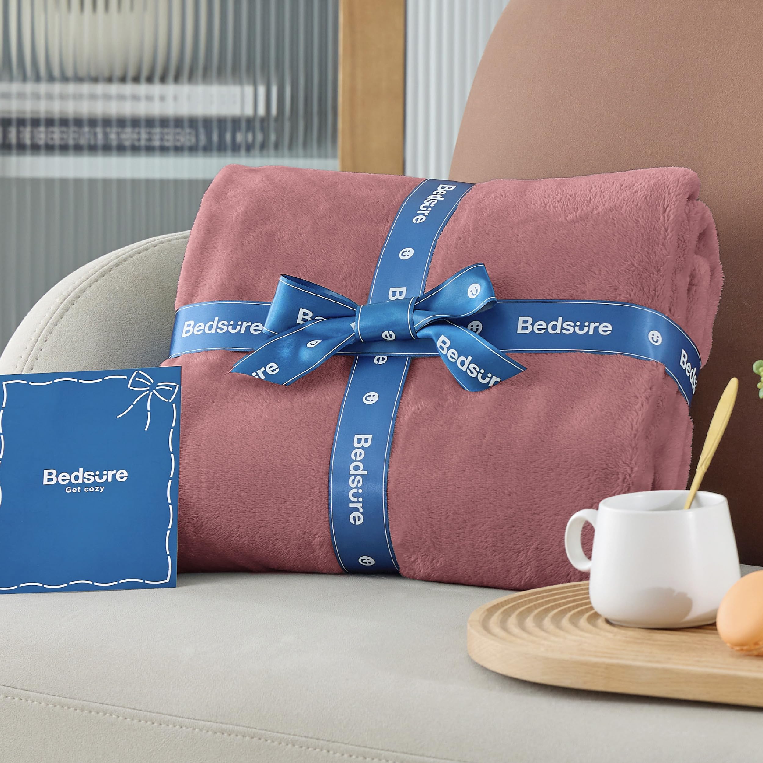Bedsure GentleSoft packed in a bag showing easy travel portability