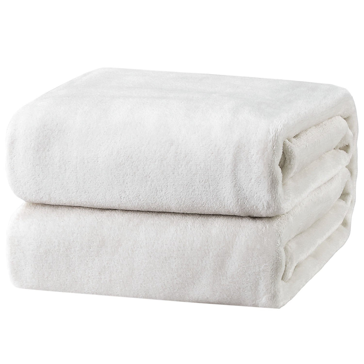 Bedsure gentlesoft queen flat on bed showing smooth white finish and cozy comfort