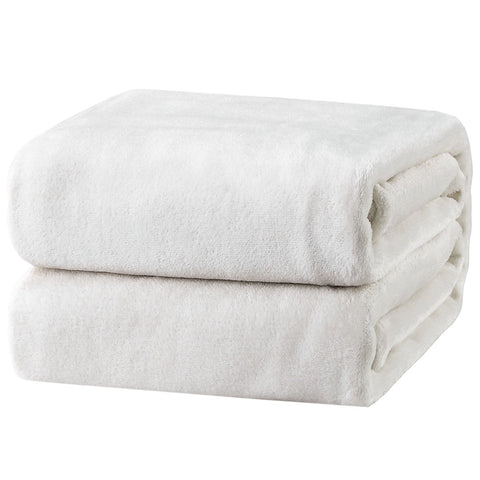 Bedsure gentlesoft queen flat on bed showing smooth white finish and cozy comfort
