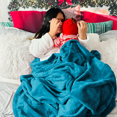 Bedsure blanket draped on sofa for lounging and quick living-room warmth