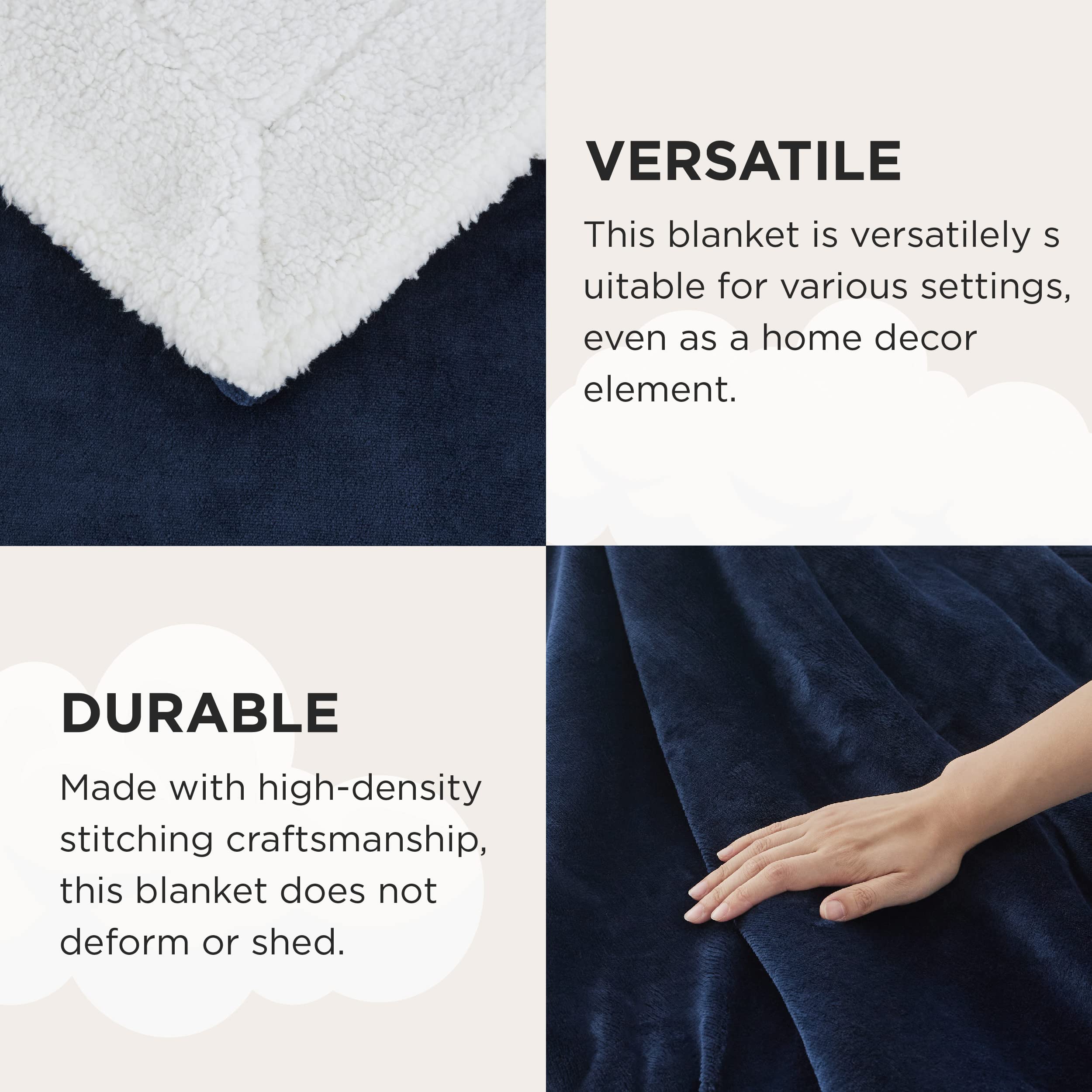 Bedsure seam stitching close-up showing reinforced edges for durability