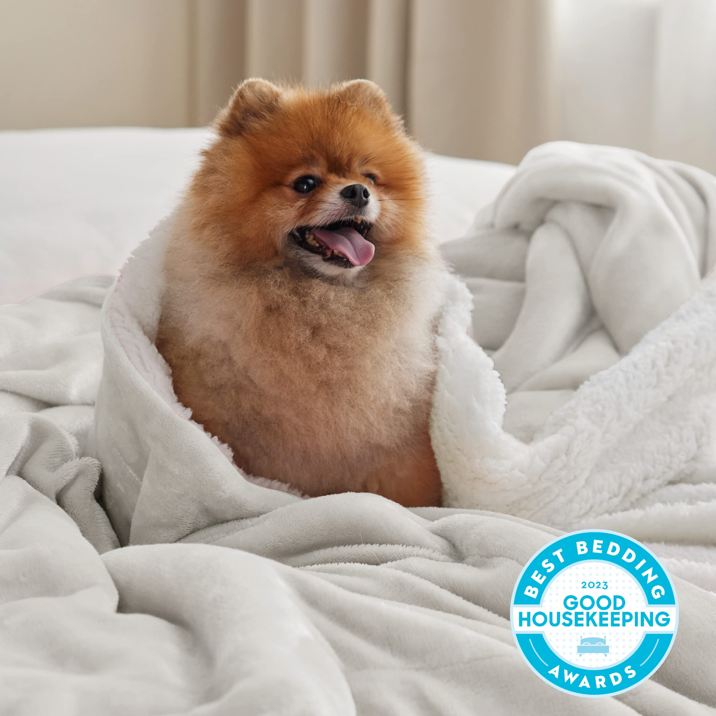 Bedsure flannel face close-up revealing soft texture and smooth comfort