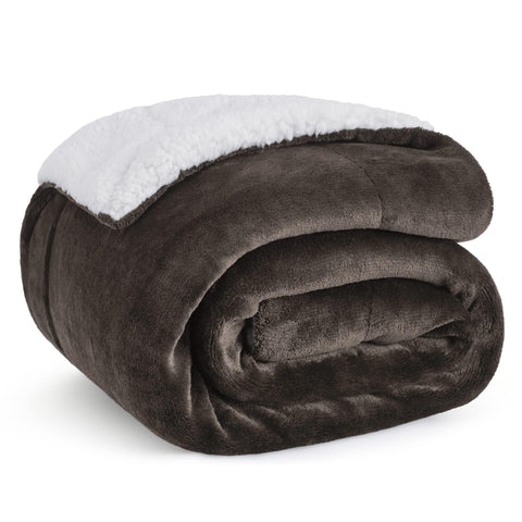 Bedsure front view showing plush flannel face and cozy look for comfort