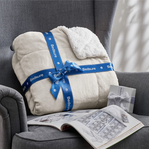 Bedsure blanket with dog demonstrating pet-friendly durability and comfort