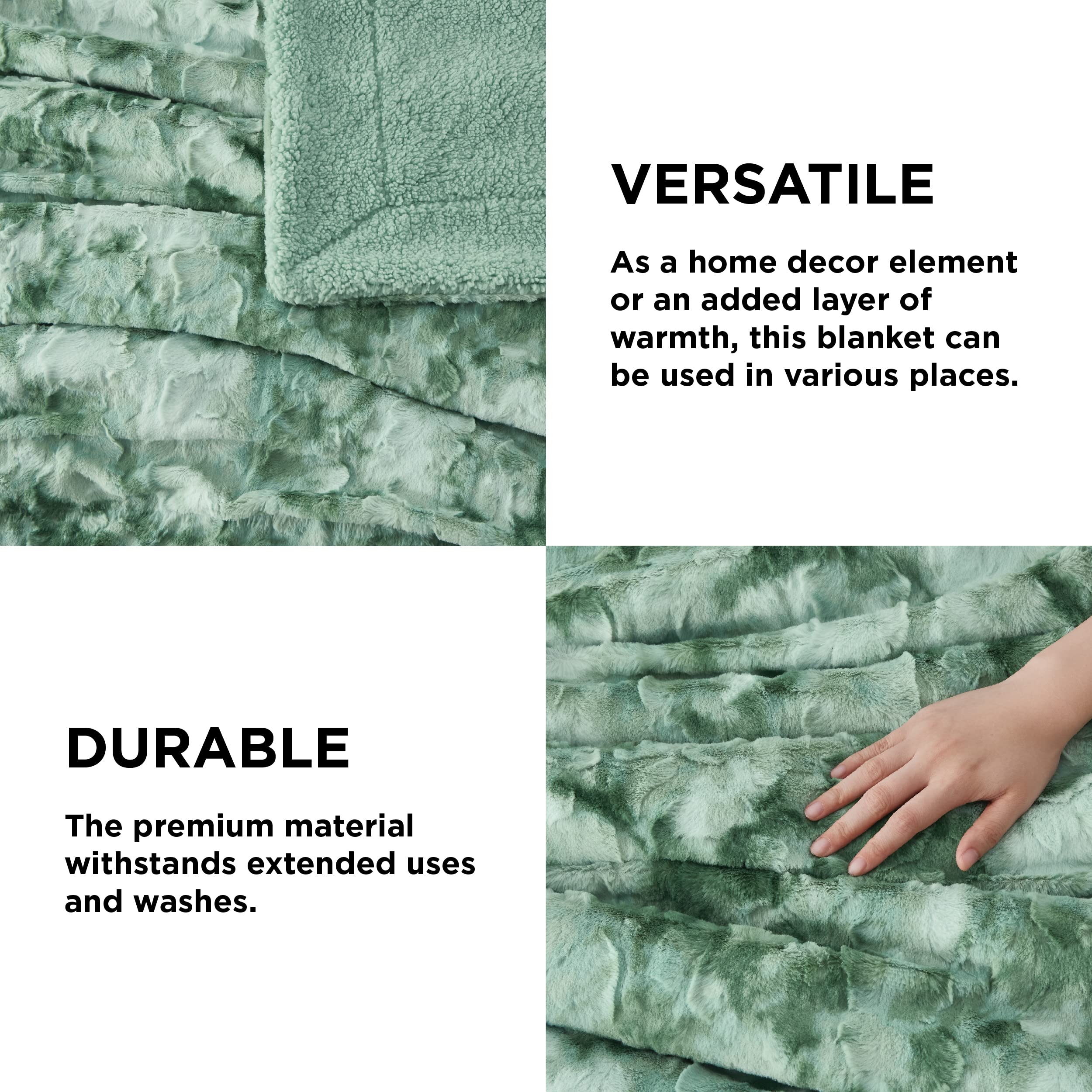 Bedsure folded blanket beside ruler showing compact storage ease