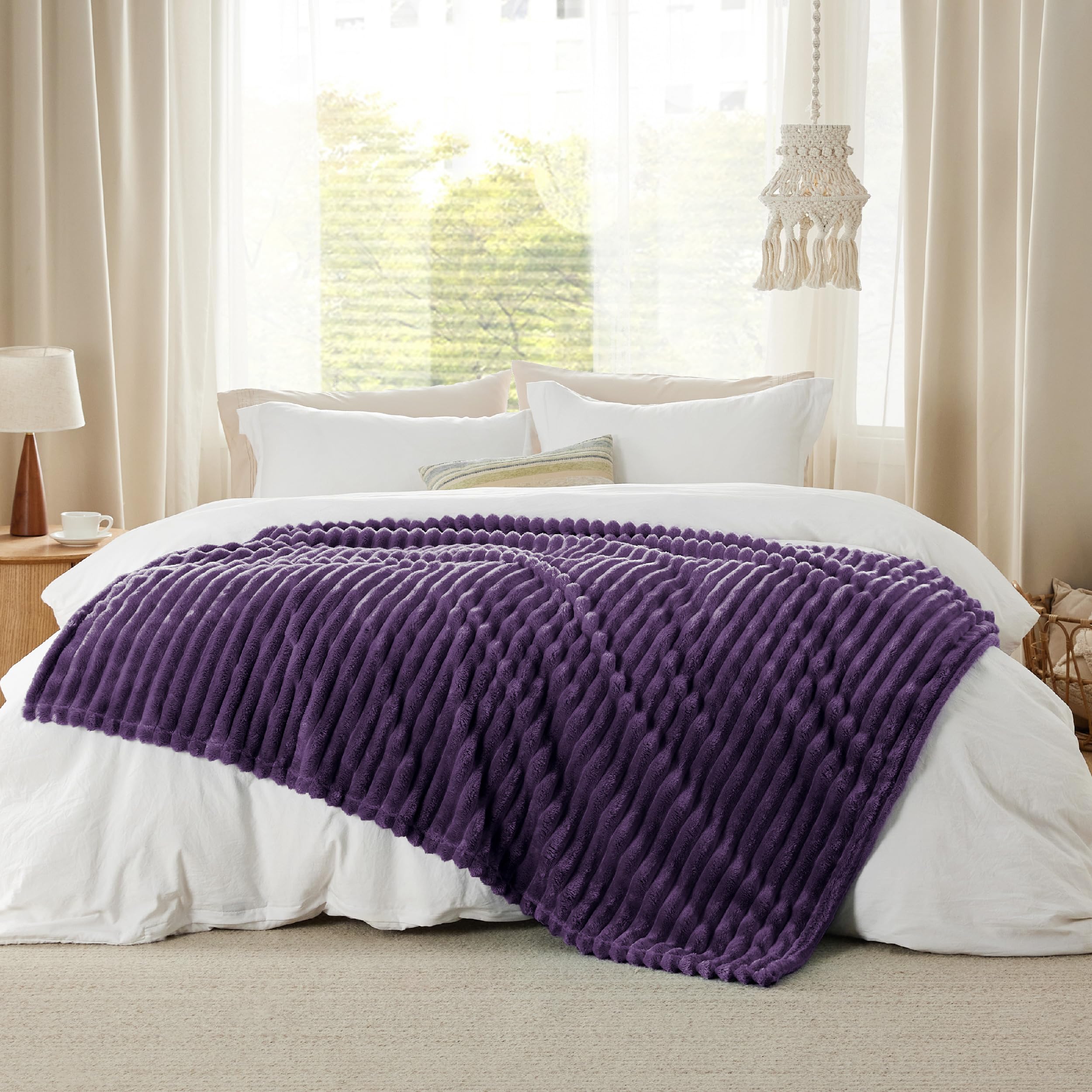 Bedsure gift-ready throw folded with ribbon suggesting ready-to-give appeal