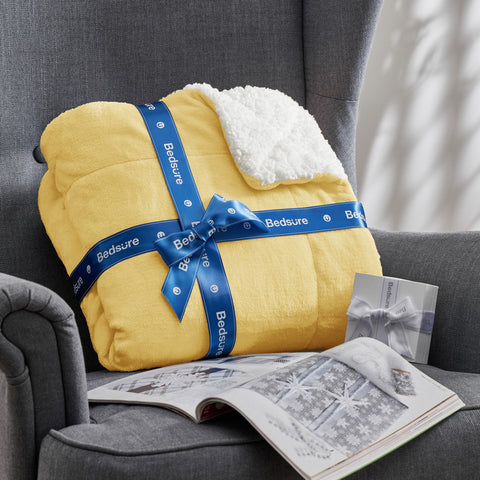 Bedsure blanket folded in gift-ready packaging ideal for giving