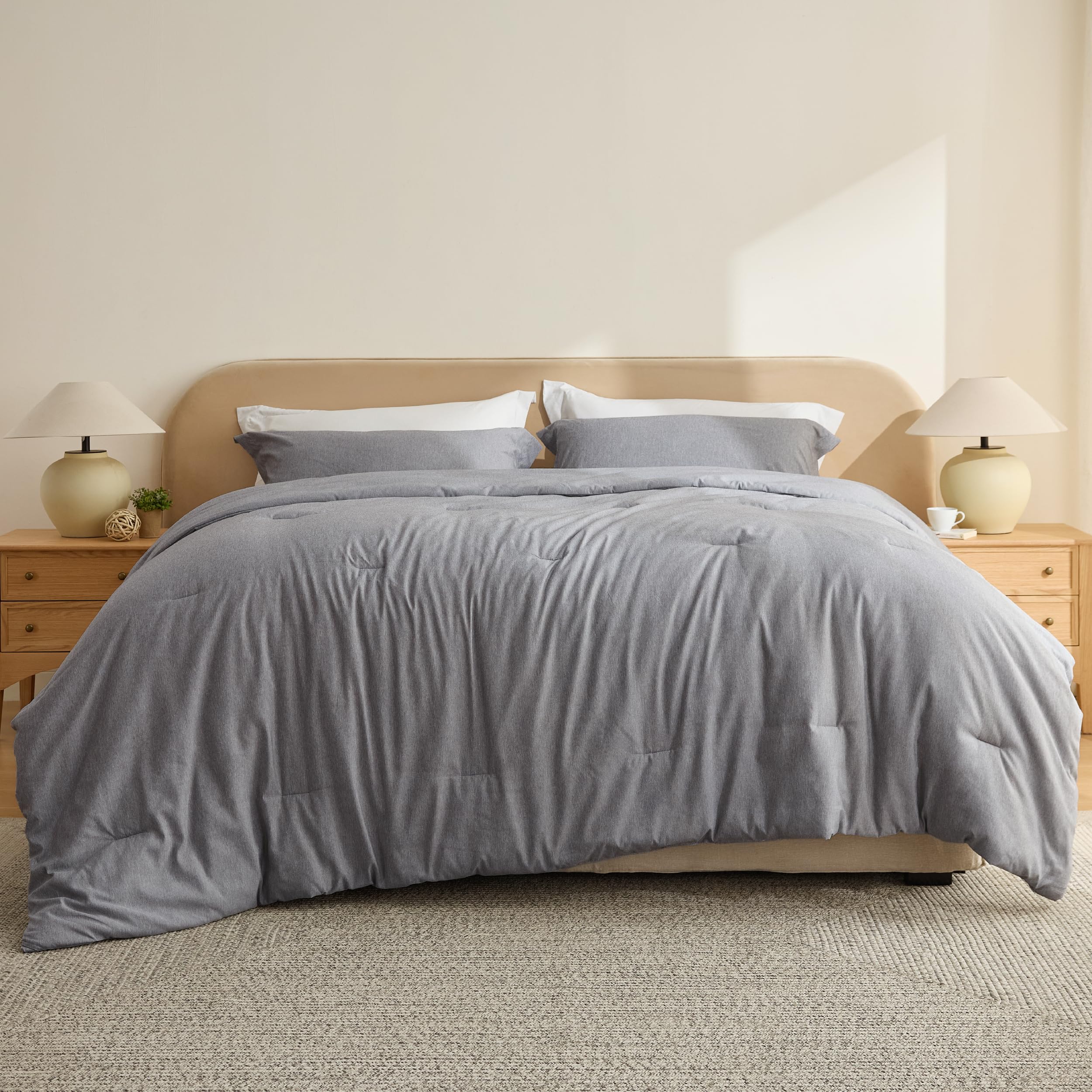 Bedsure close-up of brushed microfiber showing soft texture for comfortable sleep