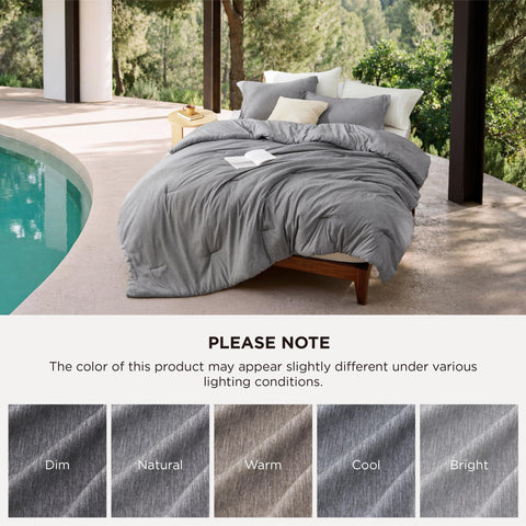Bedsure comforter beside ruler showing dimensions and true California king scale