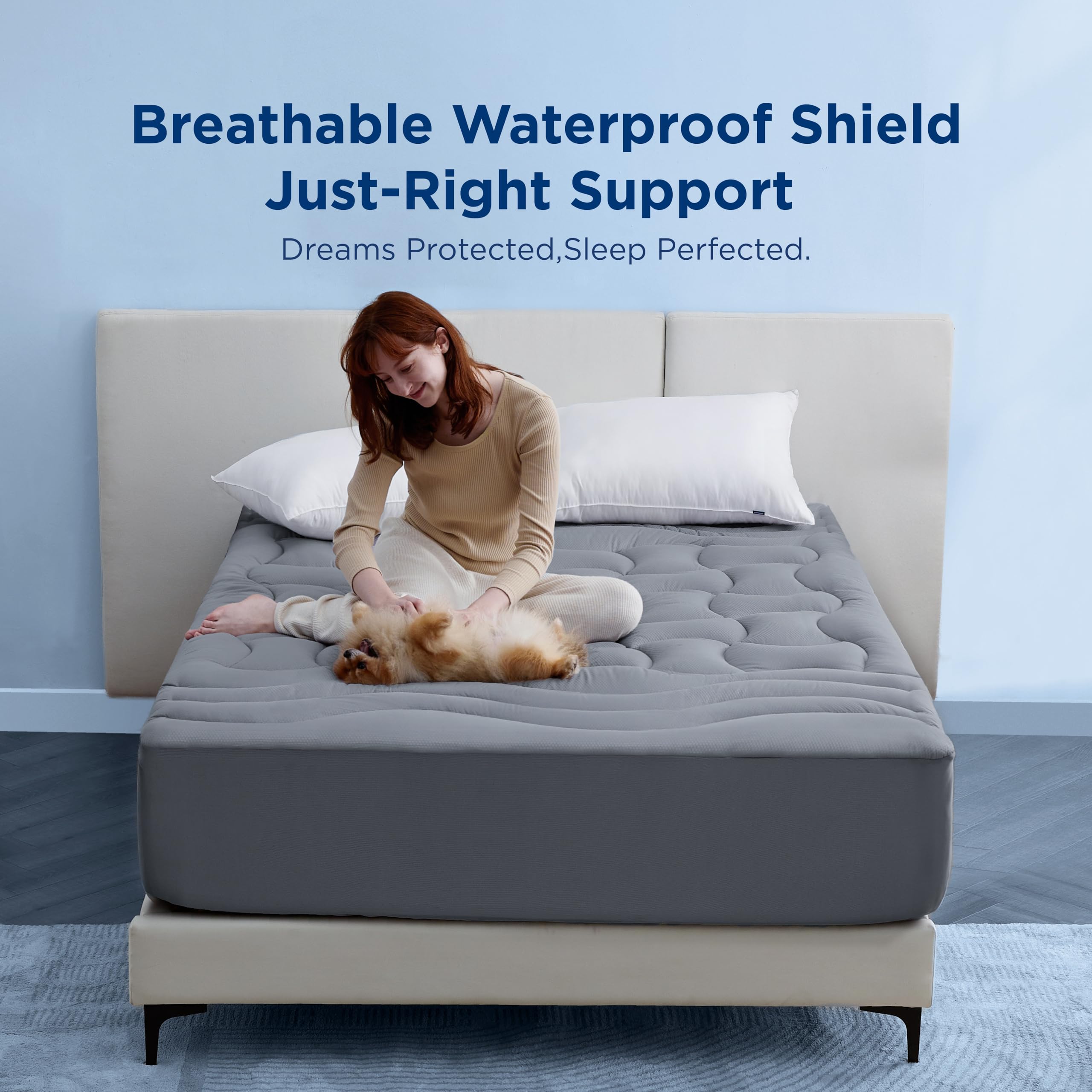 Bedsure close-up of quilted top with soft texture for comfortable sleep