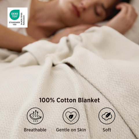 Bedsure blanket draped on queen bed offering cozy layered coverage