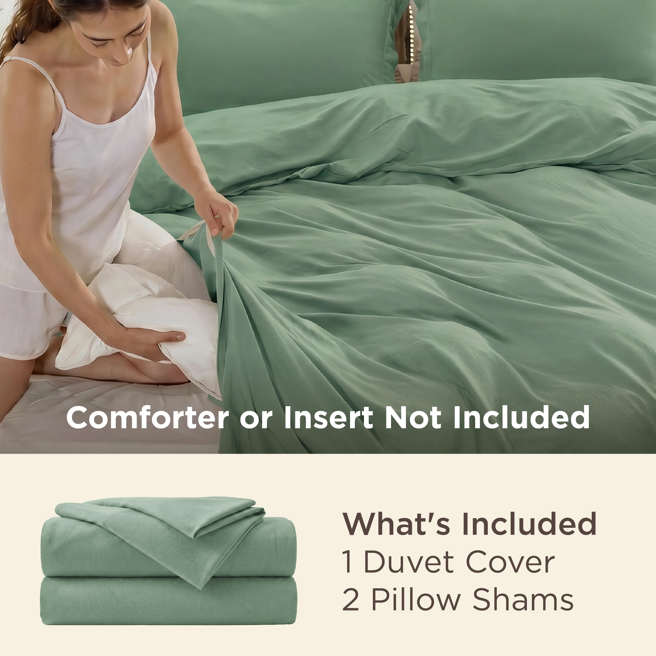 Bedsure hidden zipper detail showing discreet closure for easy insert handling